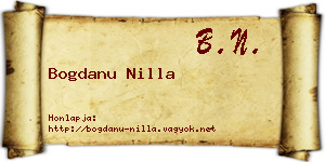 Bogdanu Nilla névjegykártya